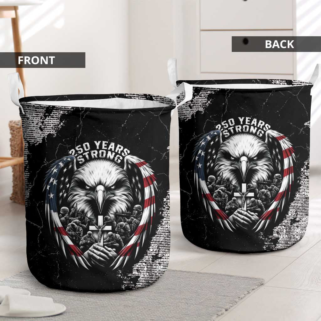 USA 250 Years Strong Laundry Basket 4th Of July 2026 Semiquincentennial - Wonder Print Shop
