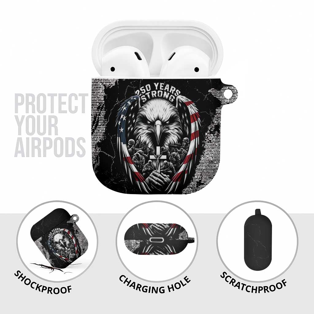 USA 250 Years Strong AirPods Case 4th Of July 2026 Semiquincentennial - Wonder Print Shop