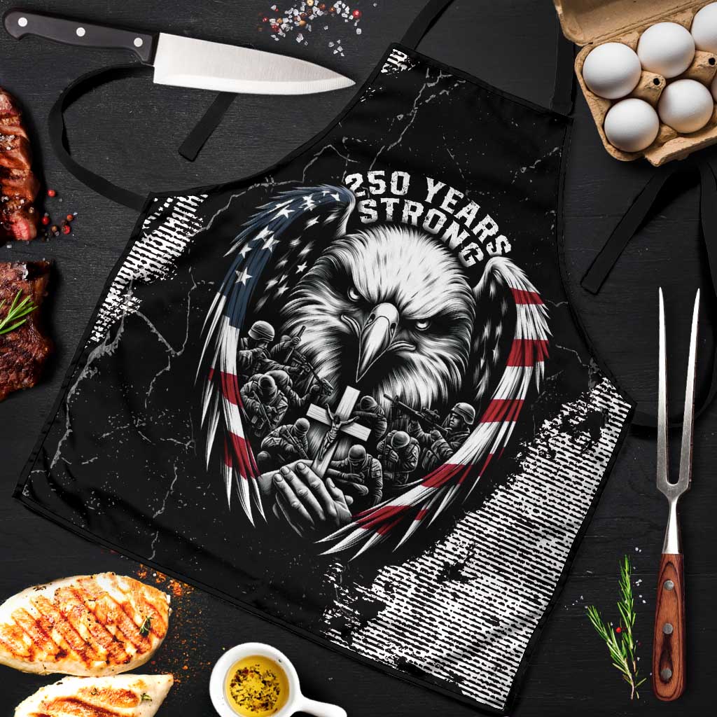 USA 250 Years Strong Apron 4th Of July 2026 Semiquincentennial - Wonder Print Shop