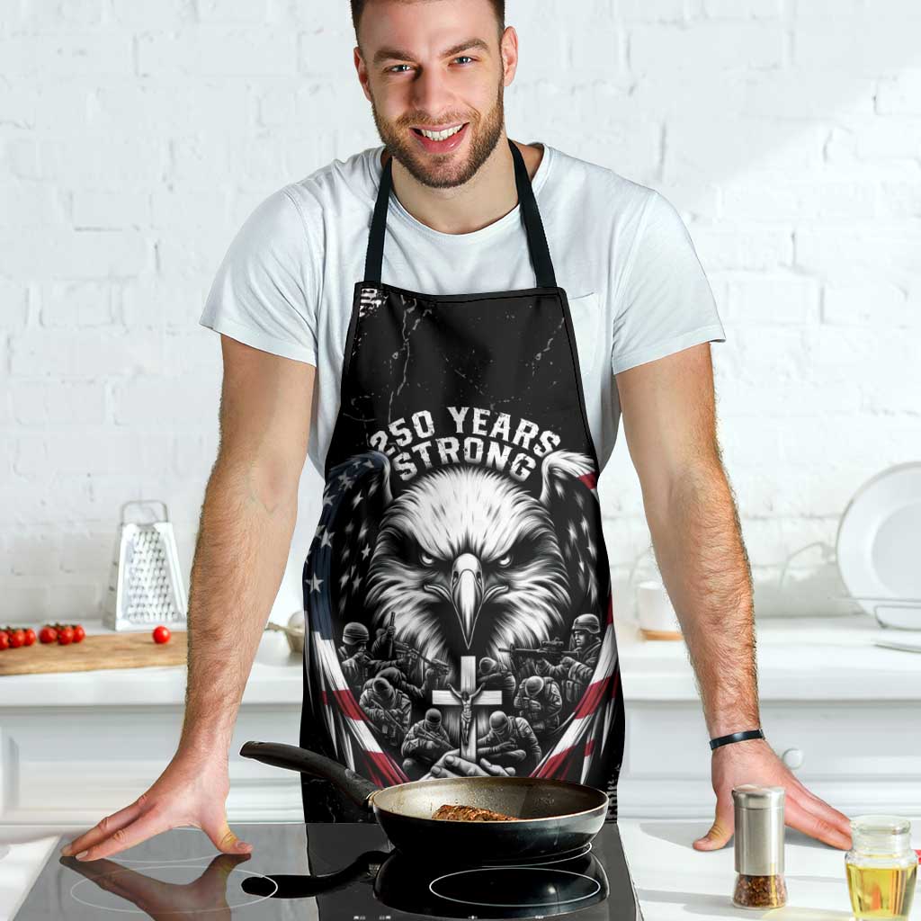 USA 250 Years Strong Apron 4th Of July 2026 Semiquincentennial - Wonder Print Shop