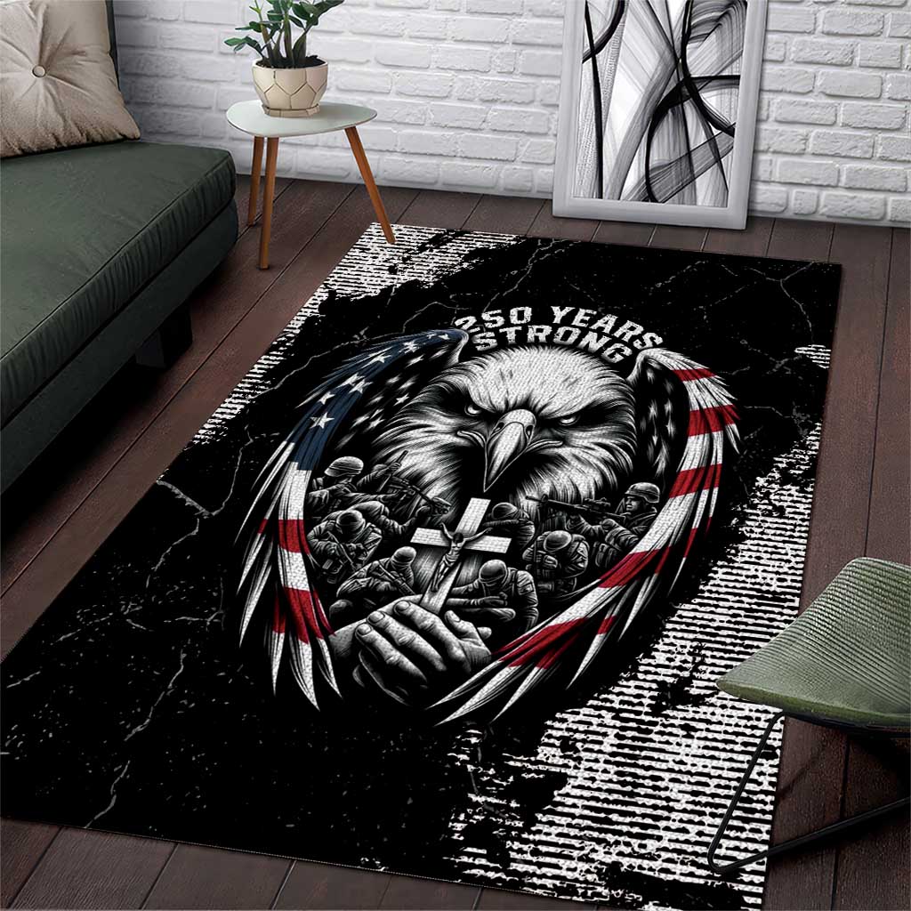 USA 250 Years Strong Area Rug 4th Of July 2026 Semiquincentennial - Wonder Print Shop
