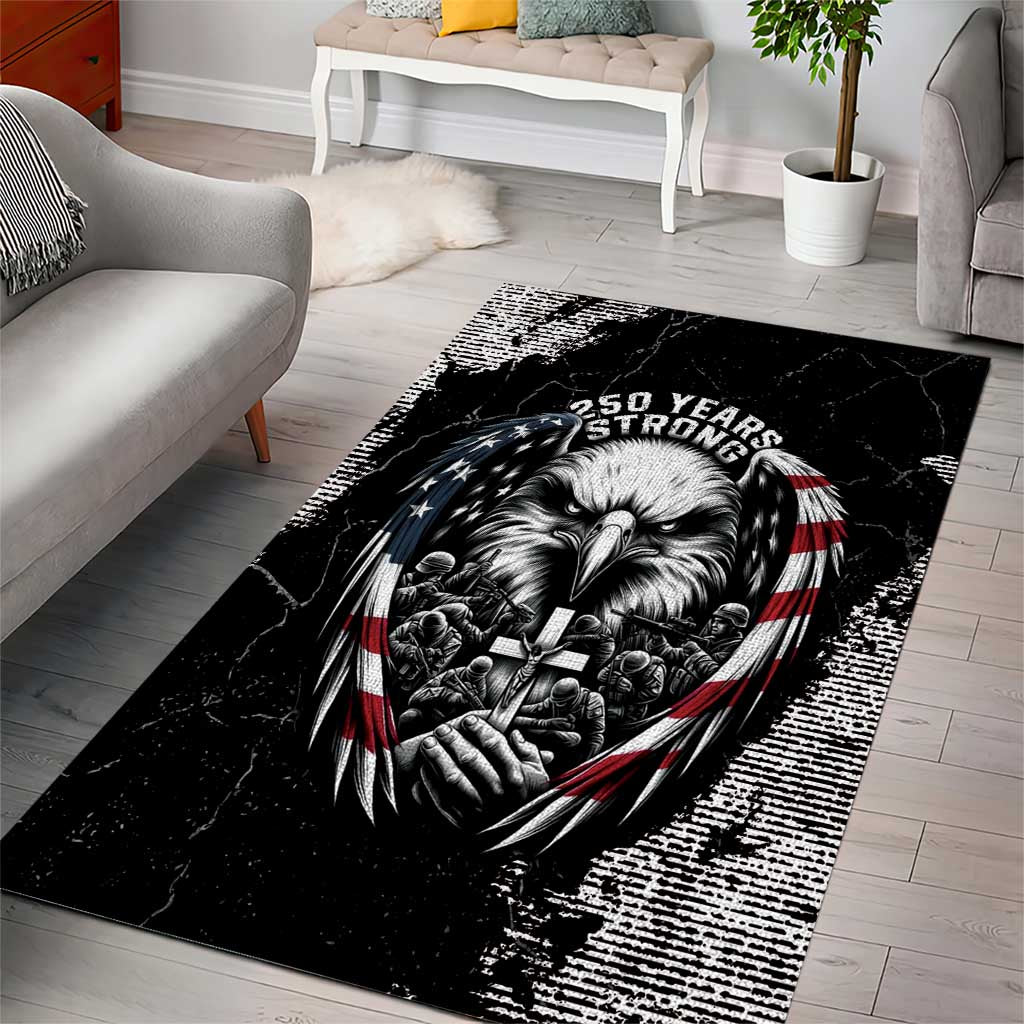 USA 250 Years Strong Area Rug 4th Of July 2026 Semiquincentennial - Wonder Print Shop