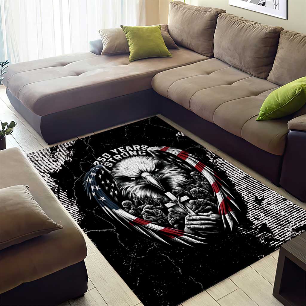 USA 250 Years Strong Area Rug 4th Of July 2026 Semiquincentennial - Wonder Print Shop