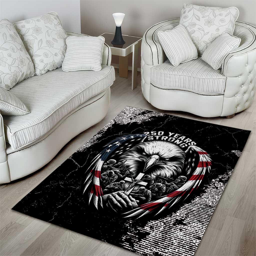 USA 250 Years Strong Area Rug 4th Of July 2026 Semiquincentennial - Wonder Print Shop
