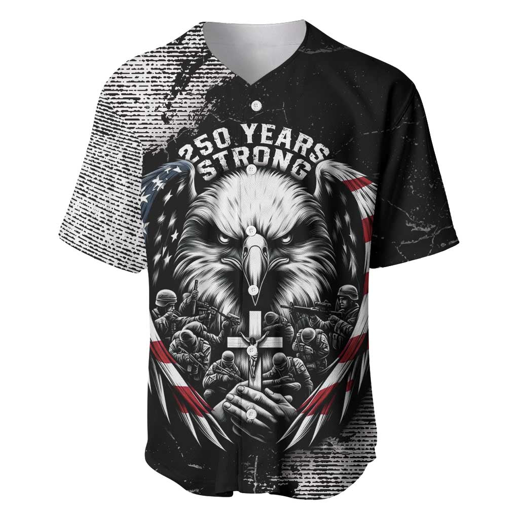 Personalized USA 250 Years Strong Baseball Jersey 4th Of July 2026 Semiquincentennial - Wonder Print Shop