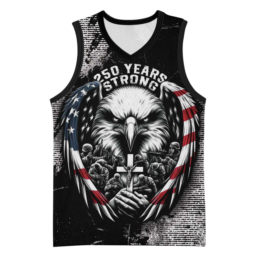 Personalized USA 250 Years Strong Basketball Jersey 4th Of July 2026 Semiquincentennial - Wonder Print Shop