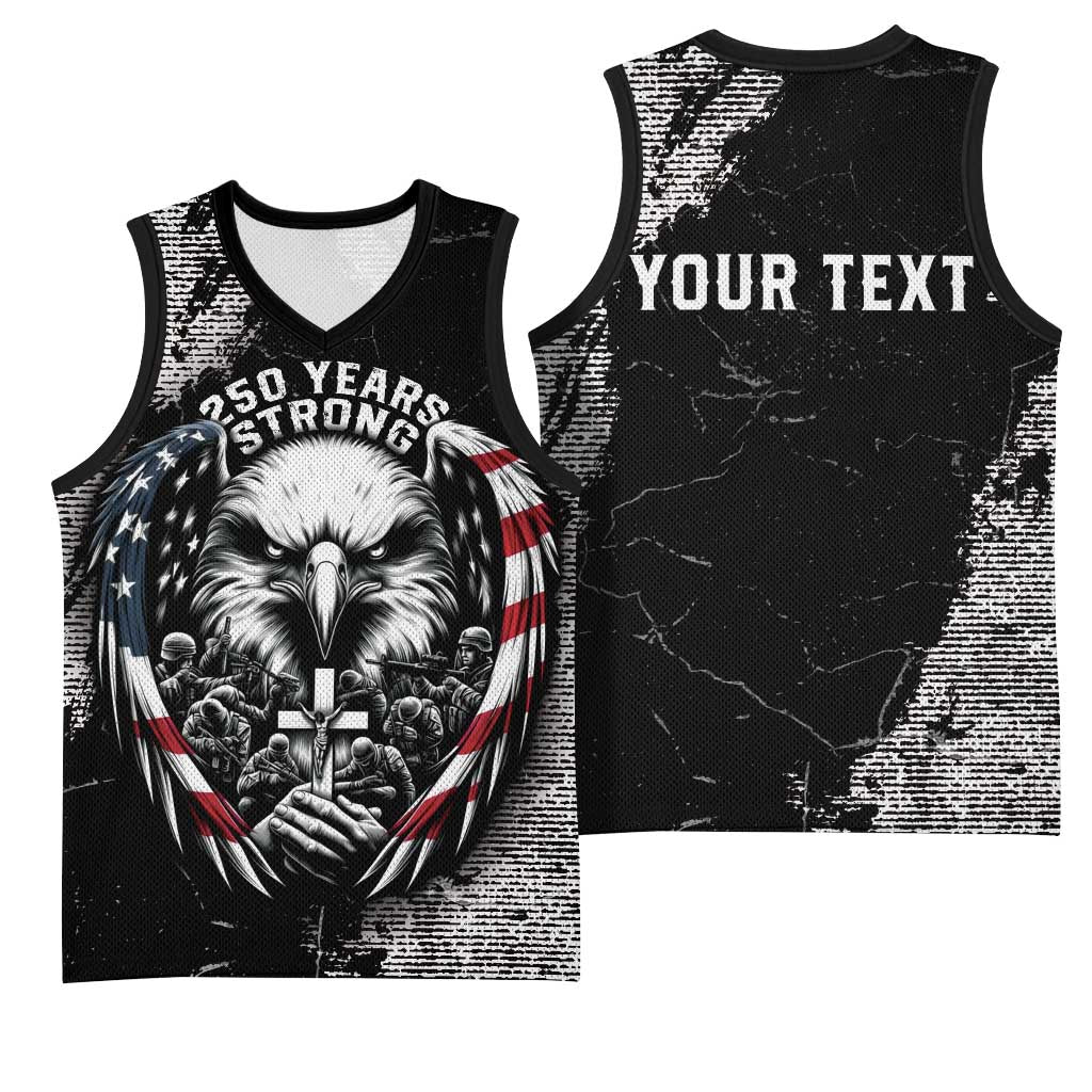 Personalized USA 250 Years Strong Basketball Jersey 4th Of July 2026 Semiquincentennial - Wonder Print Shop