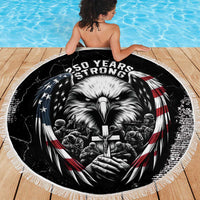 USA 250 Years Strong Beach Blanket 4th Of July 2026 Semiquincentennial - Wonder Print Shop