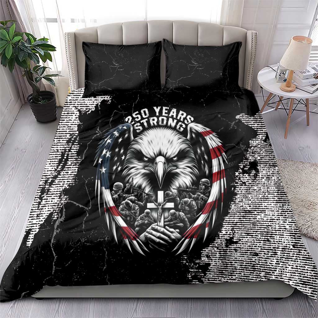 USA 250 Years Strong Bedding Set 4th Of July 2026 Semiquincentennial - Wonder Print Shop