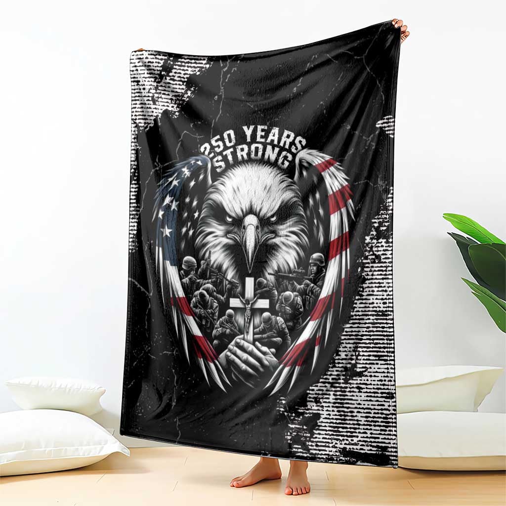 USA 250 Years Strong Blanket 4th Of July 2026 Semiquincentennial - Wonder Print Shop