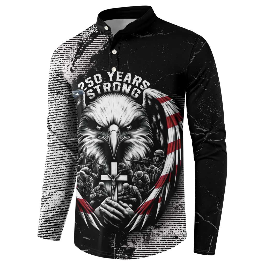 Personalized USA 250 Years Strong Button Sweatshirt 4th Of July 2026 Semiquincentennial - Wonder Print Shop