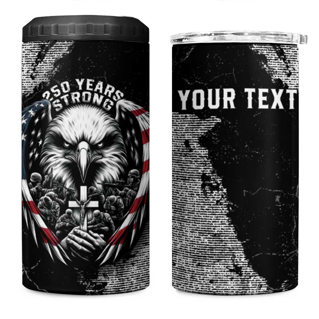 Personalized USA 250 Years Strong 4 in 1 Can Cooler Tumbler 4th Of July 2026 Semiquincentennial - Wonder Print Shop