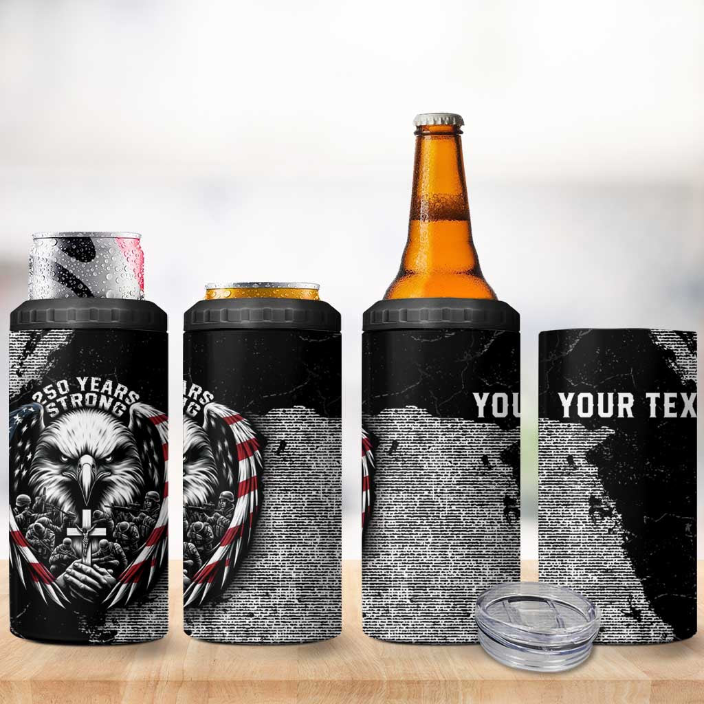 Personalized USA 250 Years Strong 4 in 1 Can Cooler Tumbler 4th Of July 2026 Semiquincentennial - Wonder Print Shop
