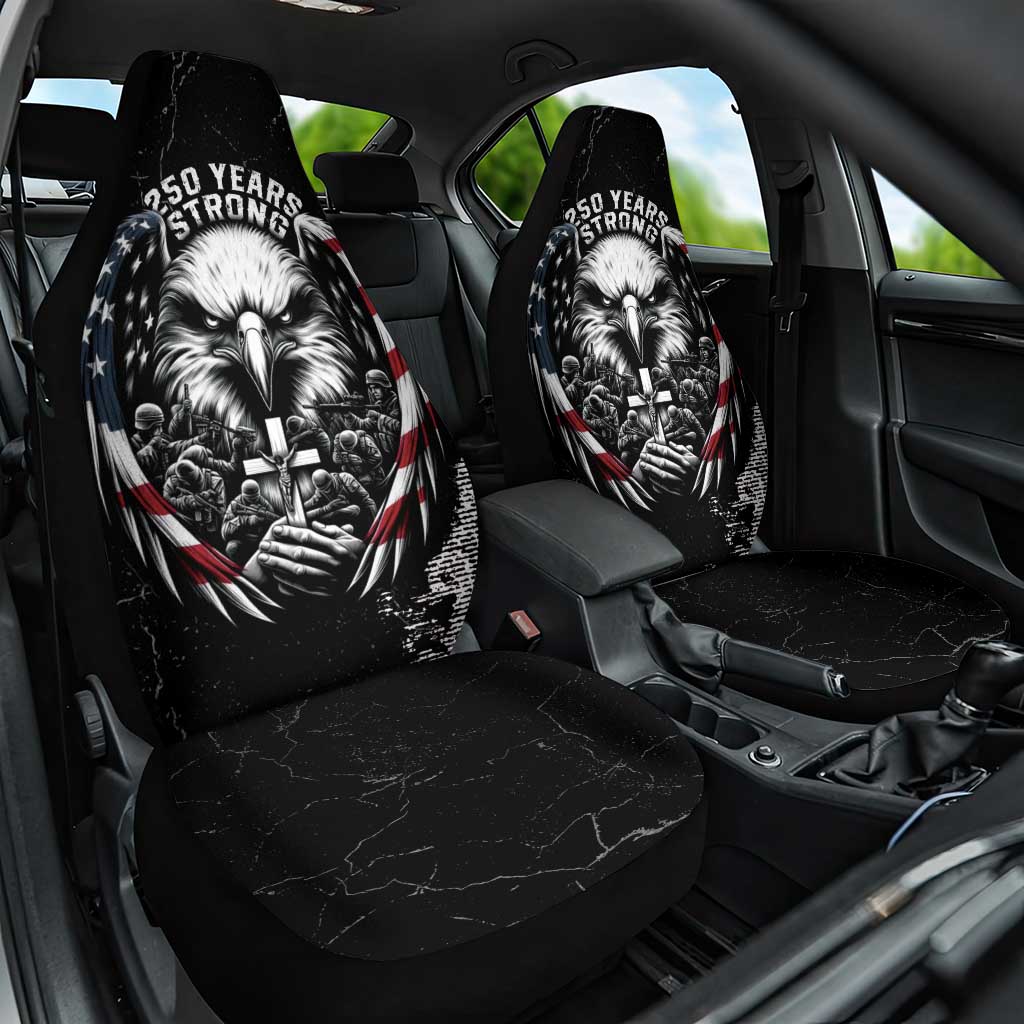 USA 250 Years Strong Car Seat Cover 4th Of July 2026 Semiquincentennial - Wonder Print Shop