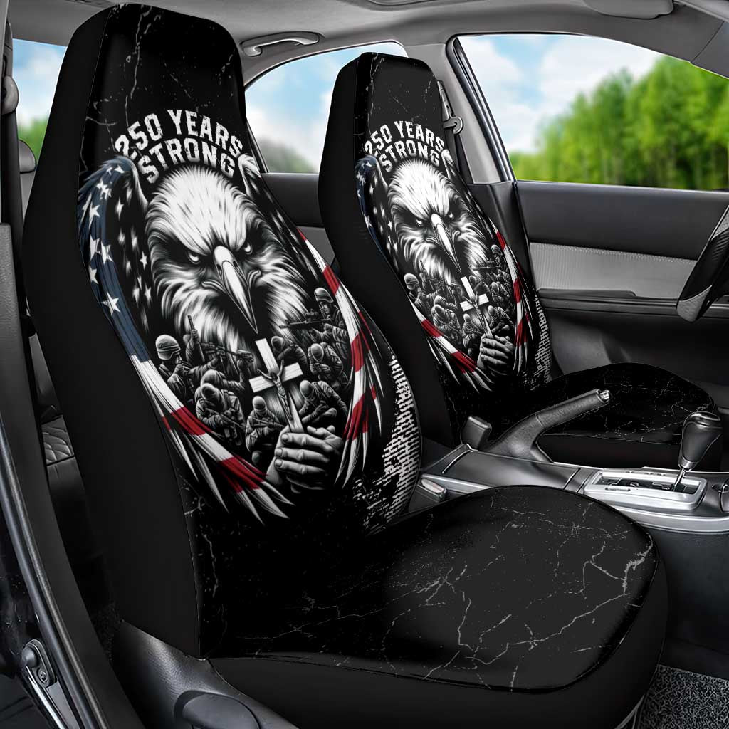 USA 250 Years Strong Car Seat Cover 4th Of July 2026 Semiquincentennial - Wonder Print Shop