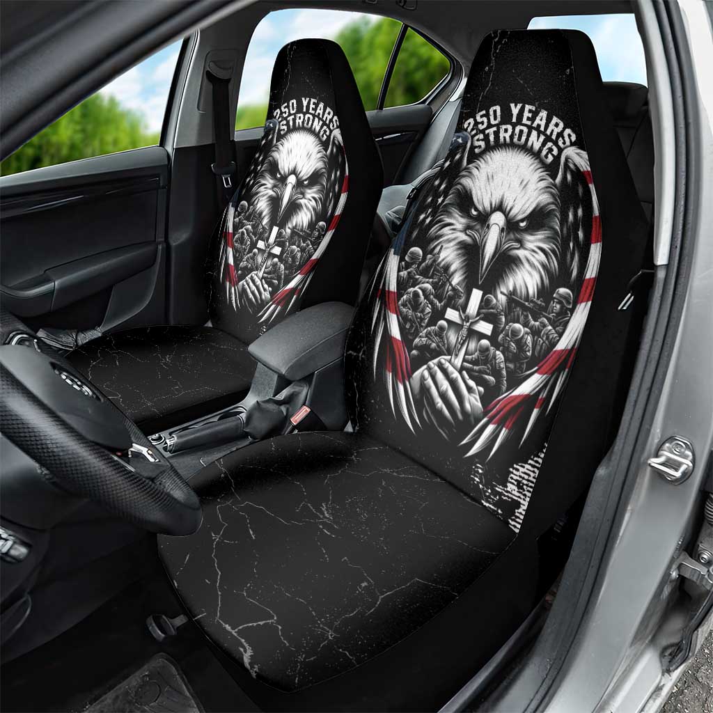 USA 250 Years Strong Car Seat Cover 4th Of July 2026 Semiquincentennial - Wonder Print Shop