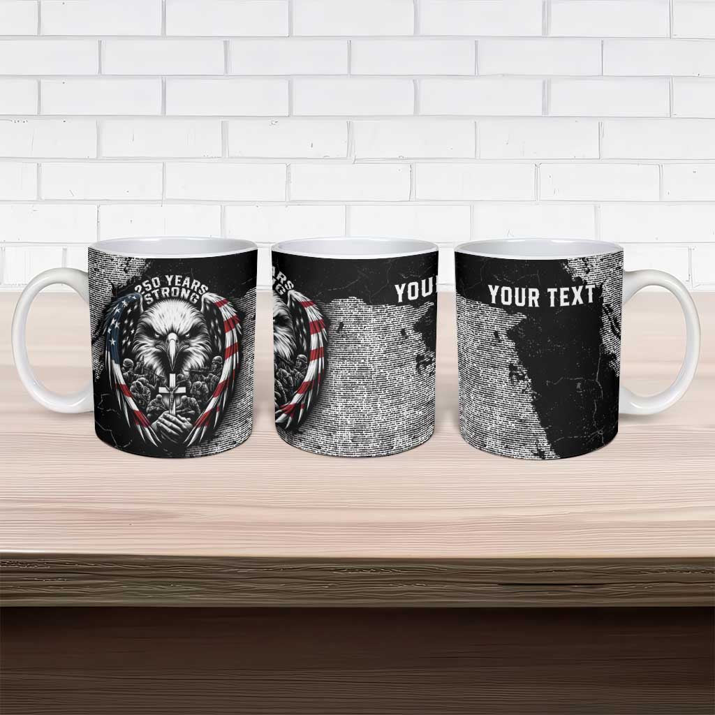 Personalized USA 250 Years Strong Ceramic Mug 4th Of July 2026 Semiquincentennial - Wonder Print Shop