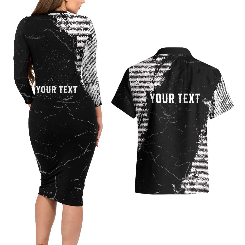 Personalized USA 250 Years Strong Couples Matching Long Sleeve Bodycon Dress and Hawaiian Shirt 4th Of July 2026 Semiquincentennial - Wonder Print Shop