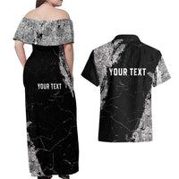 Personalized USA 250 Years Strong Couples Matching Off Shoulder Maxi Dress and Hawaiian Shirt 4th Of July 2026 Semiquincentennial - Wonder Print Shop