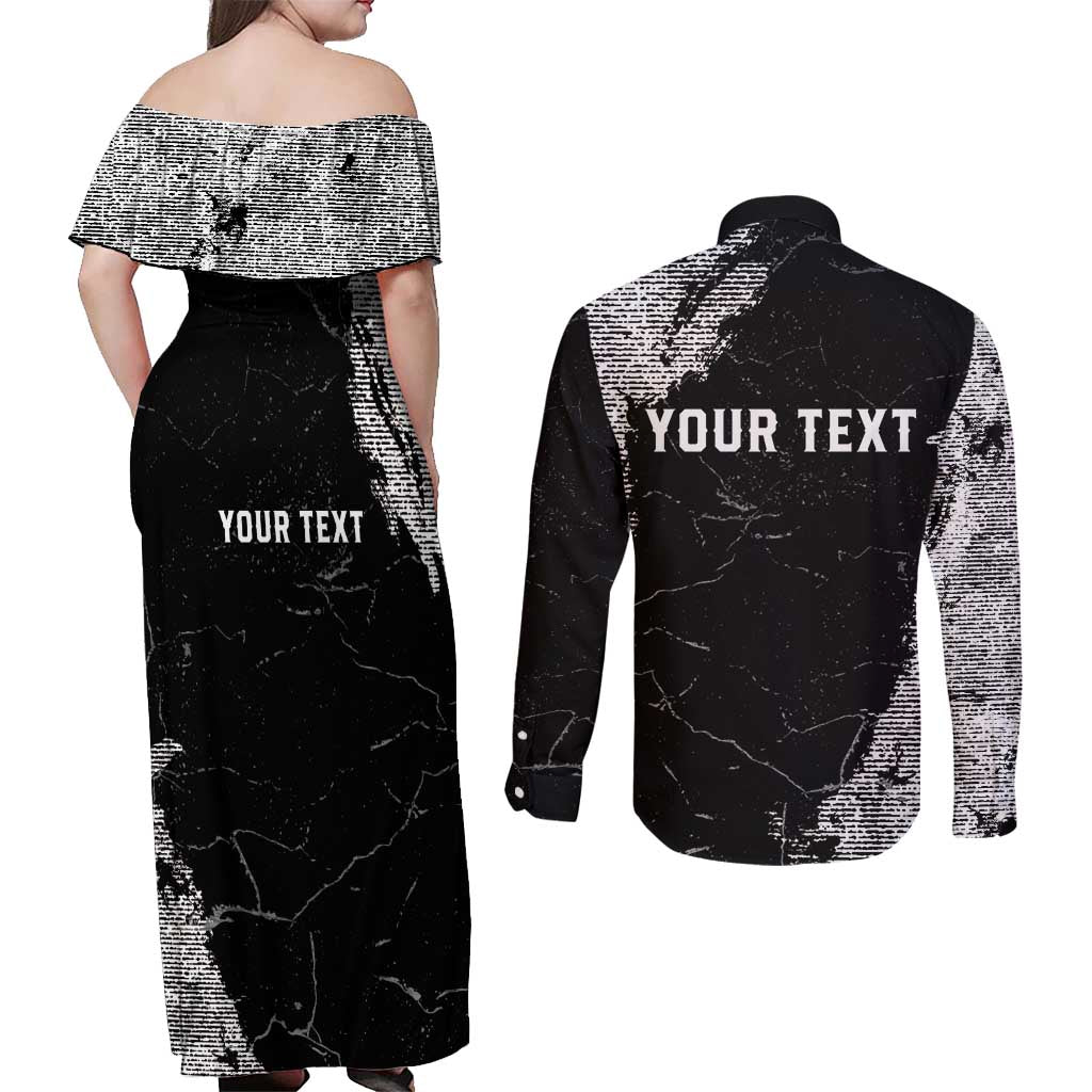 Personalized USA 250 Years Strong Couples Matching Off Shoulder Maxi Dress and Long Sleeve Button Shirt 4th Of July 2026 Semiquincentennial - Wonder Print Shop
