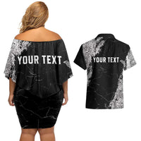 Personalized USA 250 Years Strong Couples Matching Off Shoulder Short Dress and Hawaiian Shirt 4th Of July 2026 Semiquincentennial - Wonder Print Shop