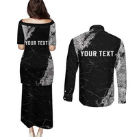 Personalized USA 250 Years Strong Couples Matching Puletasi and Long Sleeve Button Shirt 4th Of July 2026 Semiquincentennial - Wonder Print Shop