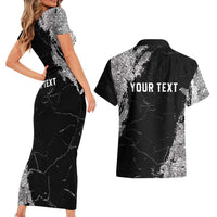 Personalized USA 250 Years Strong Couples Matching Short Sleeve Bodycon Dress and Hawaiian Shirt 4th Of July 2026 Semiquincentennial - Wonder Print Shop