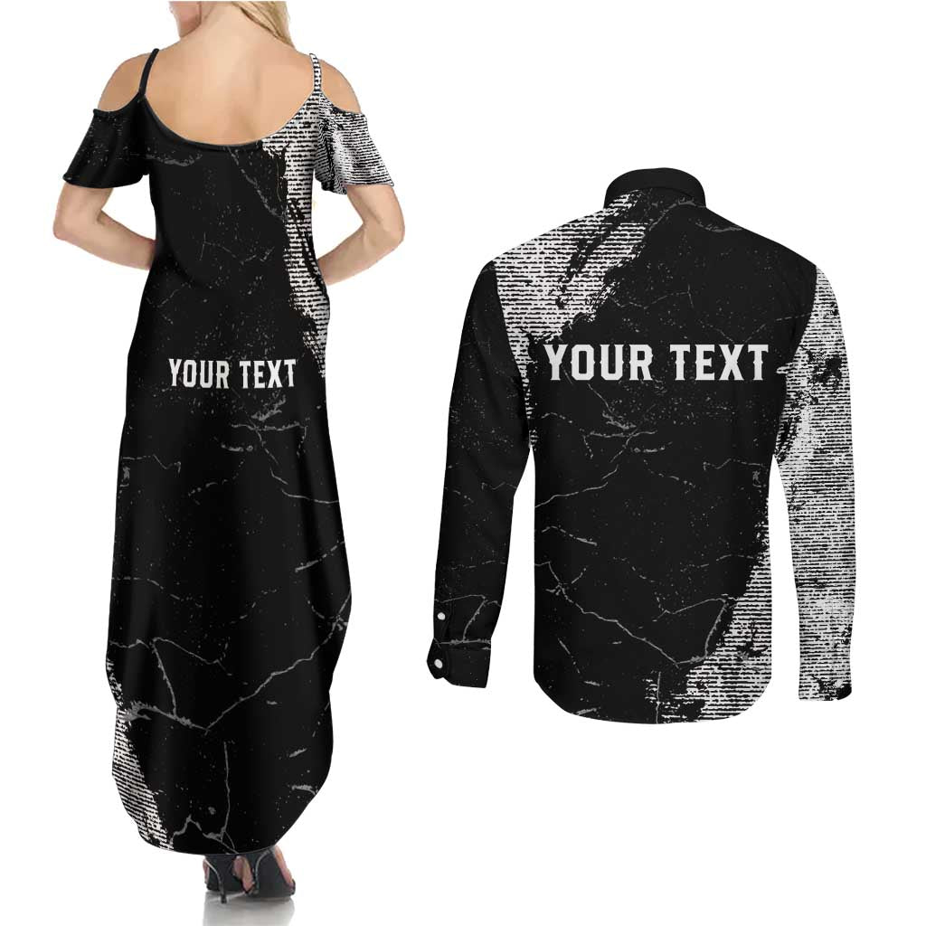 Personalized USA 250 Years Strong Couples Matching Summer Maxi Dress and Long Sleeve Button Shirt 4th Of July 2026 Semiquincentennial - Wonder Print Shop
