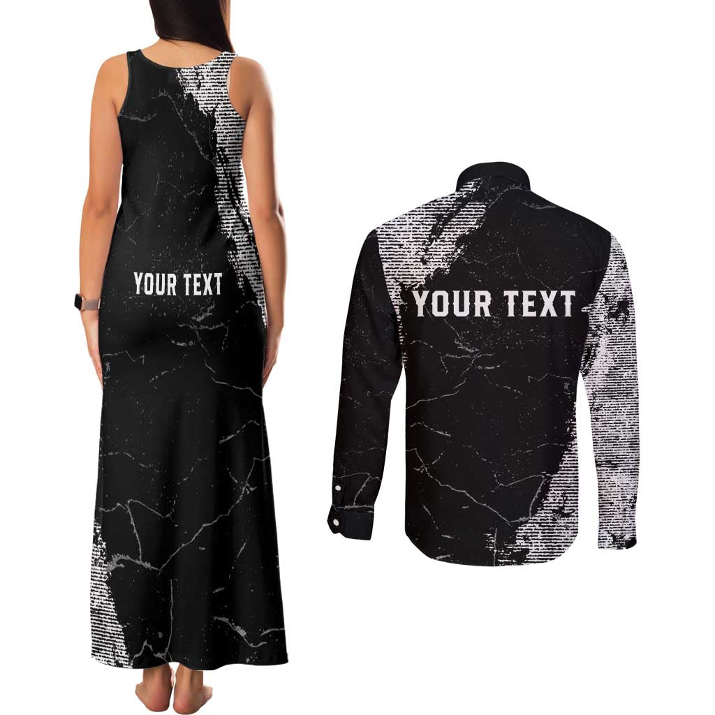 Personalized USA 250 Years Strong Couples Matching Tank Maxi Dress and Long Sleeve Button Shirt 4th Of July 2026 Semiquincentennial - Wonder Print Shop