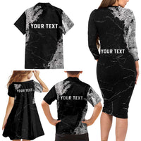 Personalized USA 250 Years Strong Family Matching Long Sleeve Bodycon Dress and Hawaiian Shirt 4th Of July 2026 Semiquincentennial - Wonder Print Shop