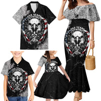 Personalized USA 250 Years Strong Family Matching Mermaid Dress and Hawaiian Shirt 4th Of July 2026 Semiquincentennial - Wonder Print Shop