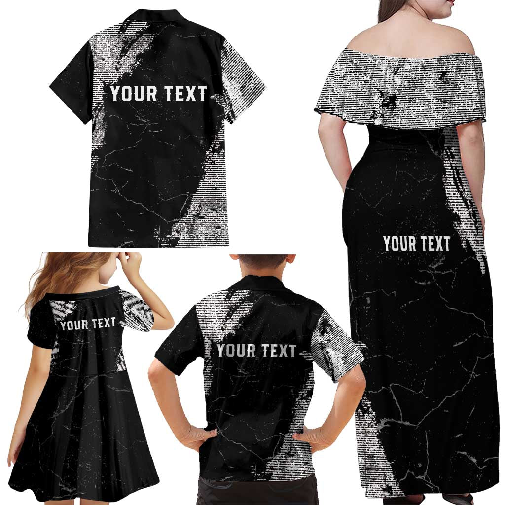 Personalized USA 250 Years Strong Family Matching Off Shoulder Maxi Dress and Hawaiian Shirt 4th Of July 2026 Semiquincentennial - Wonder Print Shop