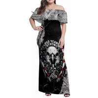 Personalized USA 250 Years Strong Family Matching Off Shoulder Maxi Dress and Hawaiian Shirt 4th Of July 2026 Semiquincentennial - Wonder Print Shop