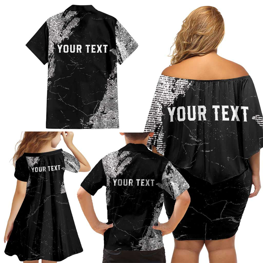 Personalized USA 250 Years Strong Family Matching Off Shoulder Short Dress and Hawaiian Shirt 4th Of July 2026 Semiquincentennial - Wonder Print Shop