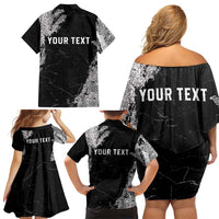 Personalized USA 250 Years Strong Family Matching Off Shoulder Short Dress and Hawaiian Shirt 4th Of July 2026 Semiquincentennial - Wonder Print Shop