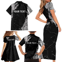 Personalized USA 250 Years Strong Family Matching Short Sleeve Bodycon Dress and Hawaiian Shirt 4th Of July 2026 Semiquincentennial - Wonder Print Shop