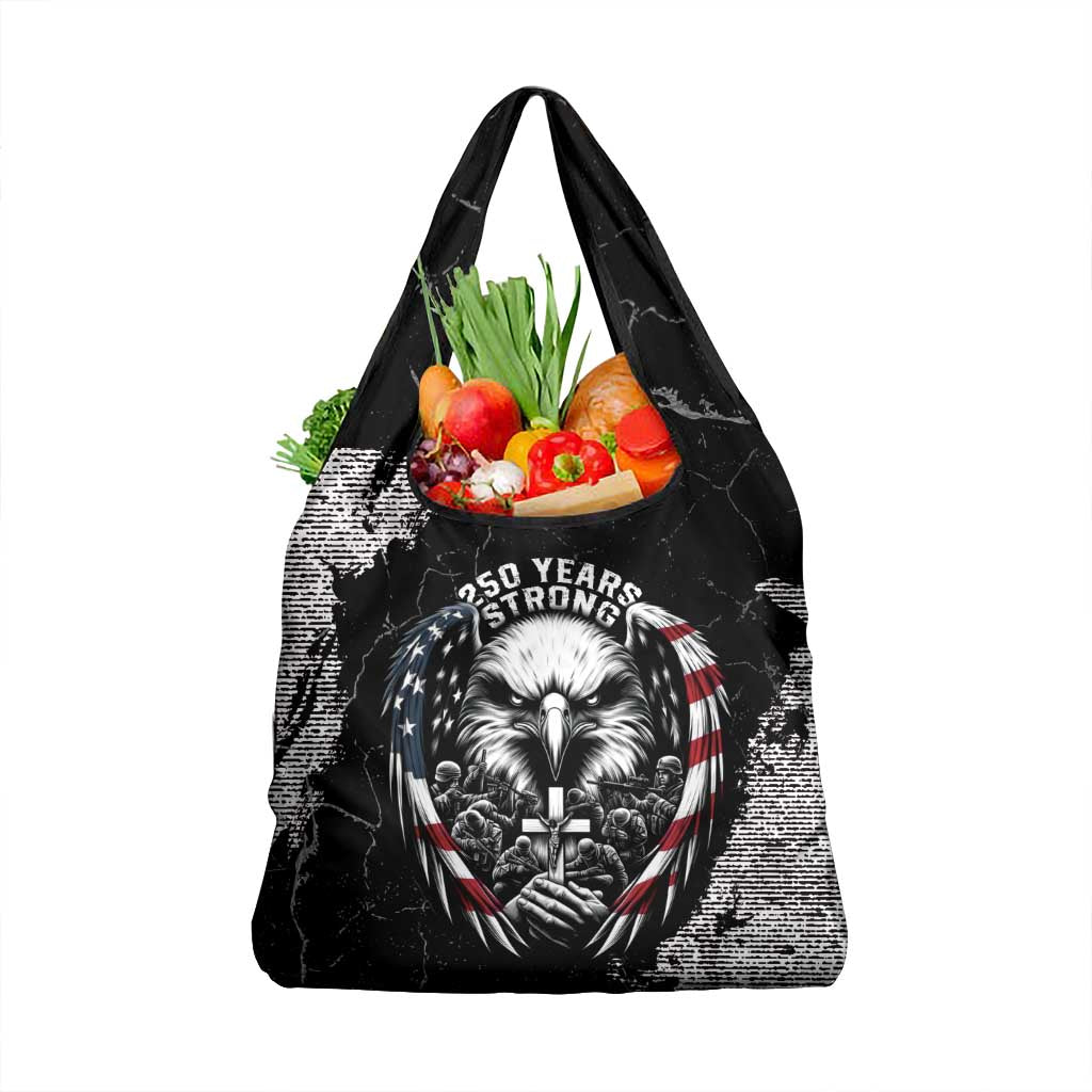 USA 250 Years Strong Grocery Bag 4th Of July 2026 Semiquincentennial - Wonder Print Shop