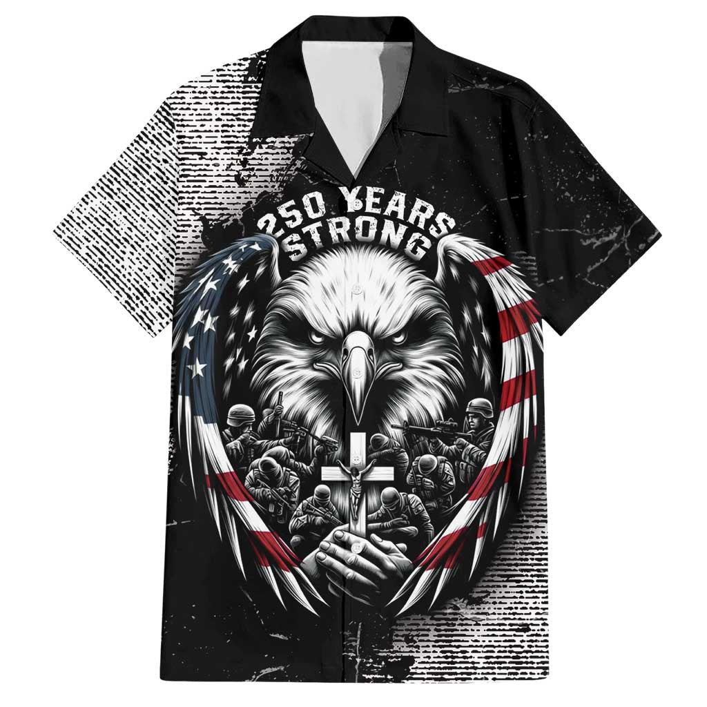 Personalized USA 250 Years Strong Hawaiian Shirt 4th Of July 2026 Semiquincentennial - Wonder Print Shop