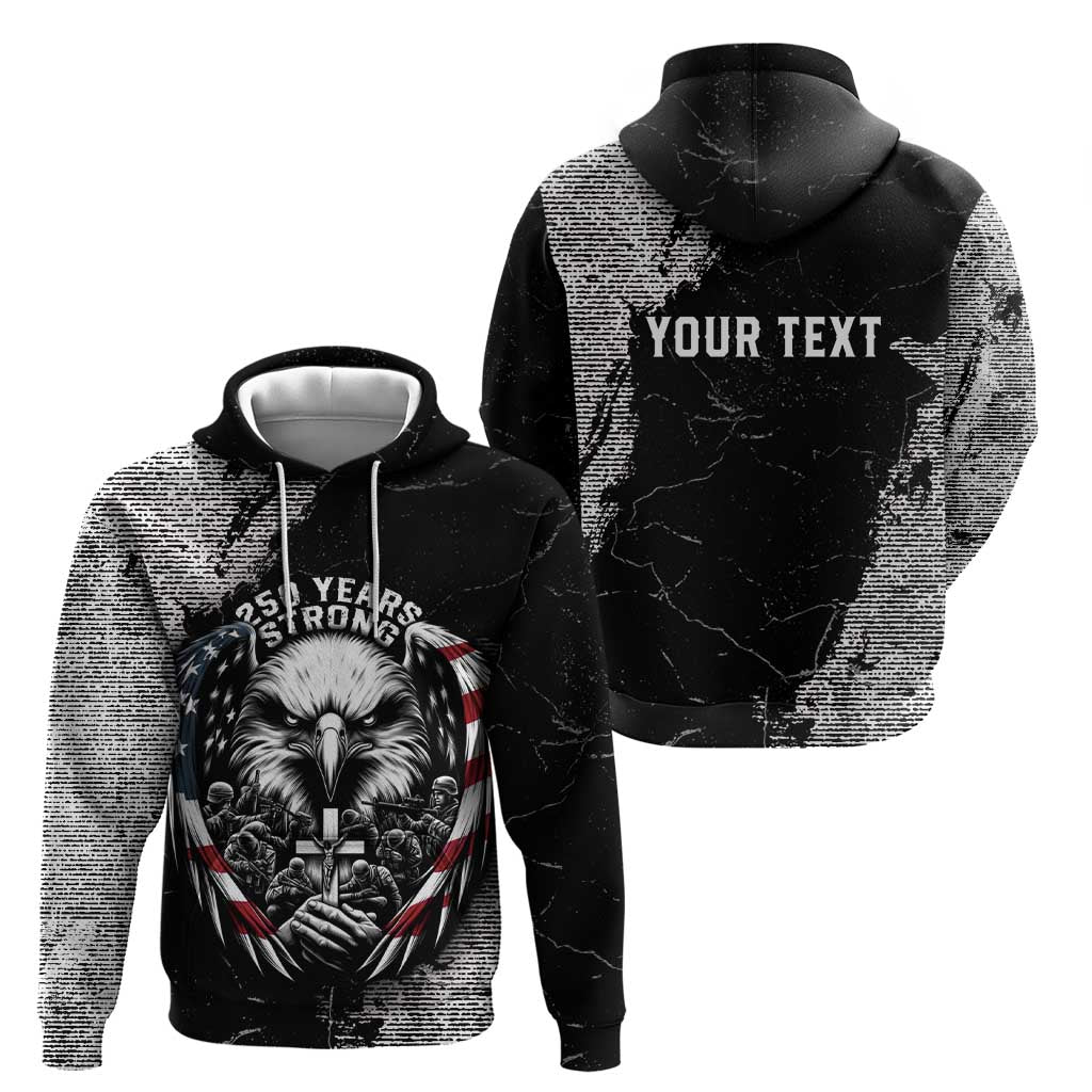 Personalized USA 250 Years Strong Hoodie 4th Of July 2026 Semiquincentennial - Wonder Print Shop