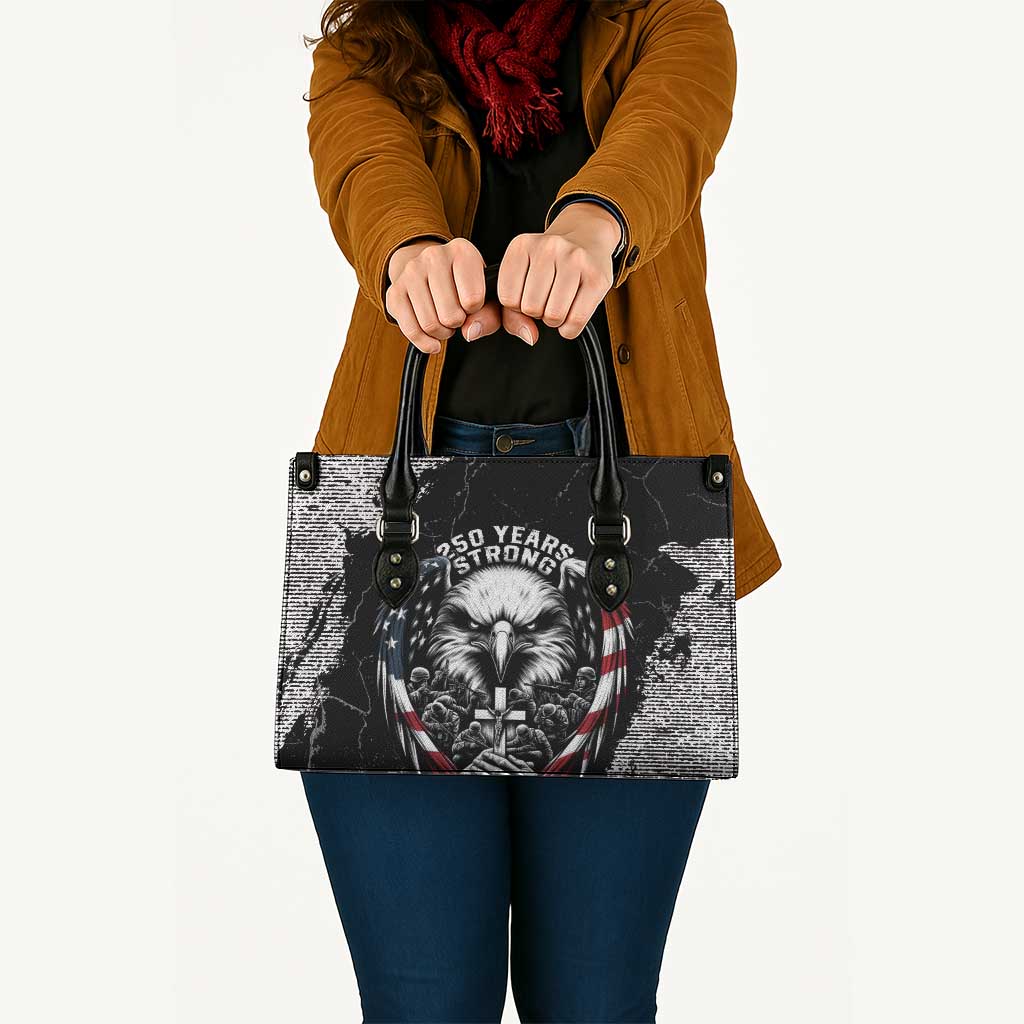 USA 250 Years Strong Leather Bag 4th Of July 2026 Semiquincentennial - Wonder Print Shop