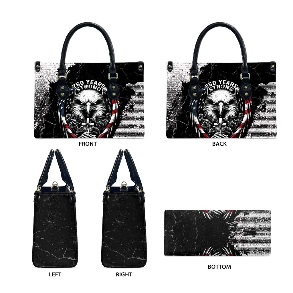 USA 250 Years Strong Leather Bag 4th Of July 2026 Semiquincentennial - Wonder Print Shop