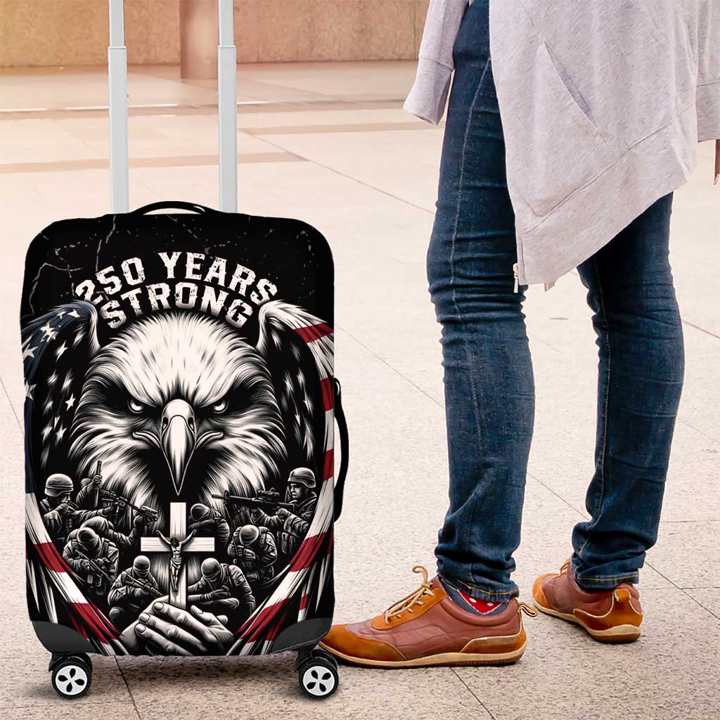USA 250 Years Strong Luggage Cover 4th Of July 2026 Semiquincentennial - Wonder Print Shop