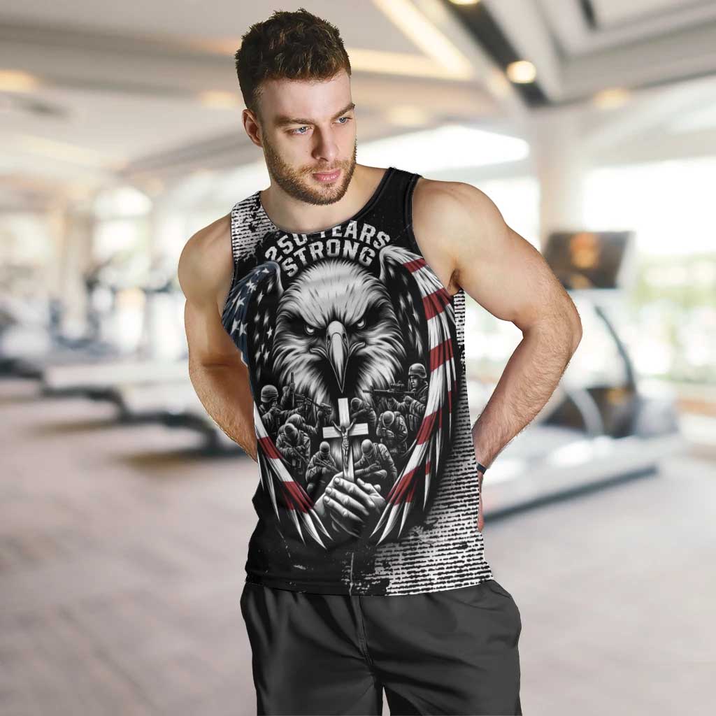 Personalized USA 250 Years Strong Men Tank Top 4th Of July 2026 Semiquincentennial - Wonder Print Shop
