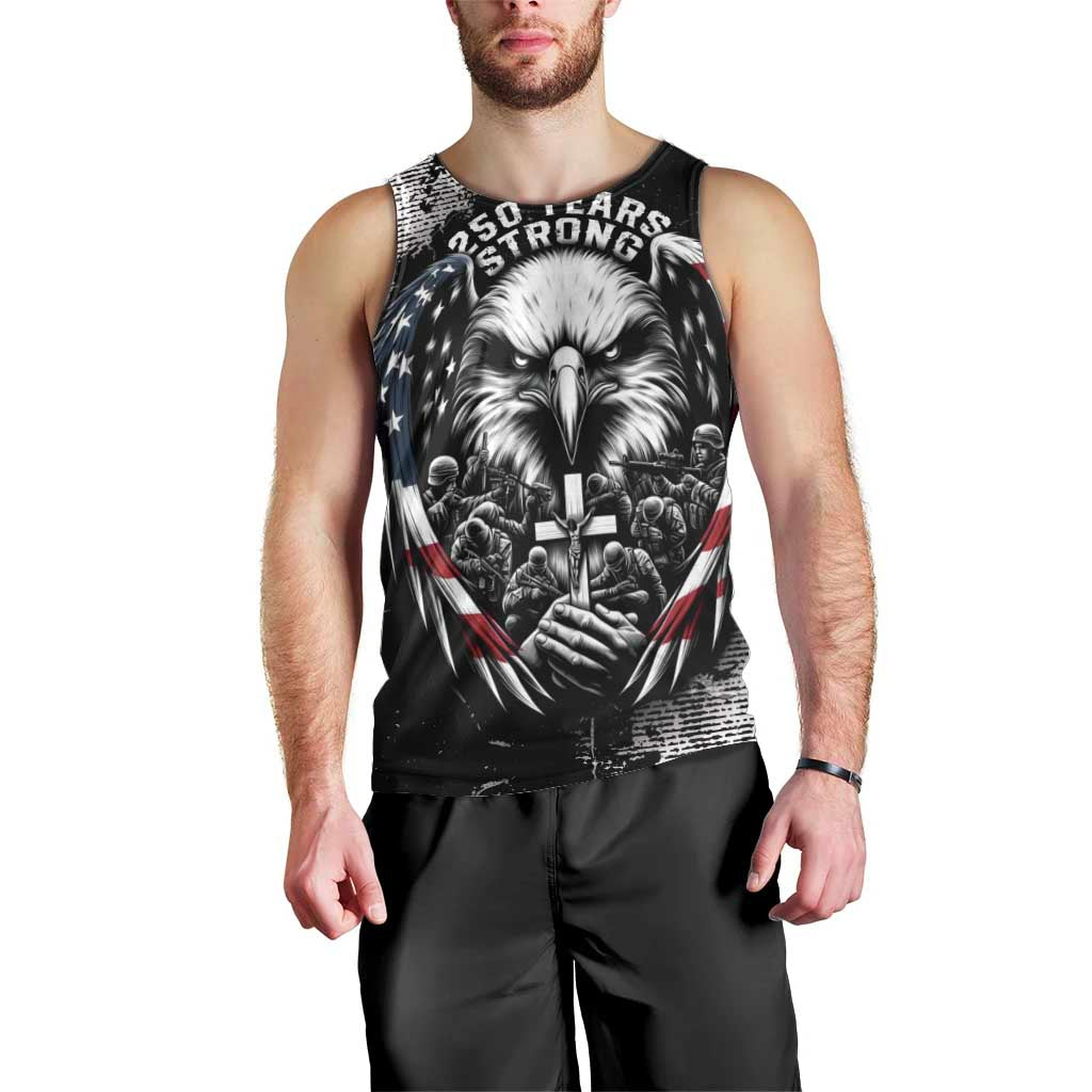 Personalized USA 250 Years Strong Men Tank Top 4th Of July 2026 Semiquincentennial - Wonder Print Shop