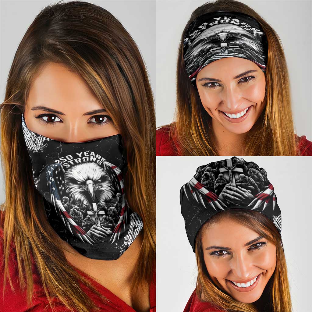USA 250 Years Strong Neck Gaiter 4th Of July 2026 Semiquincentennial - Wonder Print Shop