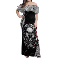 Personalized USA 250 Years Strong Off Shoulder Maxi Dress 4th Of July 2026 Semiquincentennial - Wonder Print Shop
