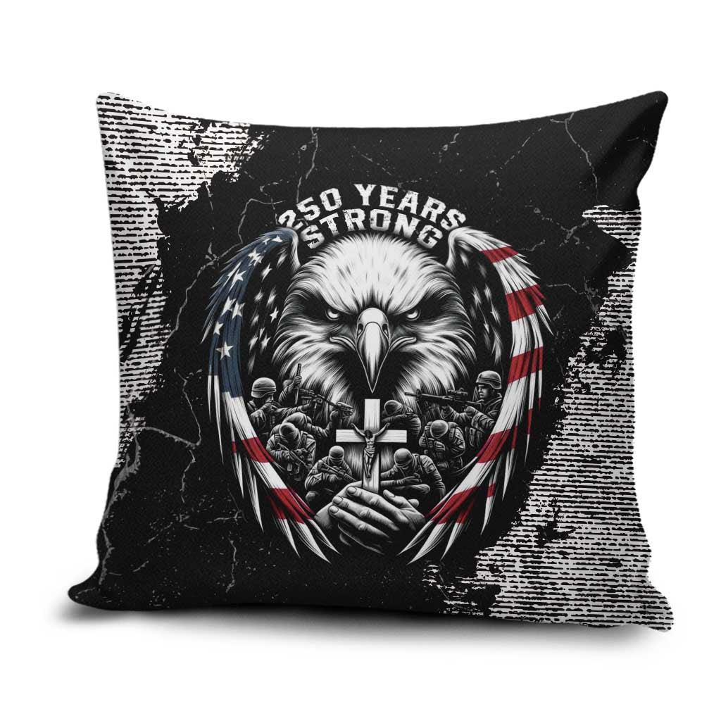 USA 250 Years Strong Pillow Cover 4th Of July 2026 Semiquincentennial - Wonder Print Shop