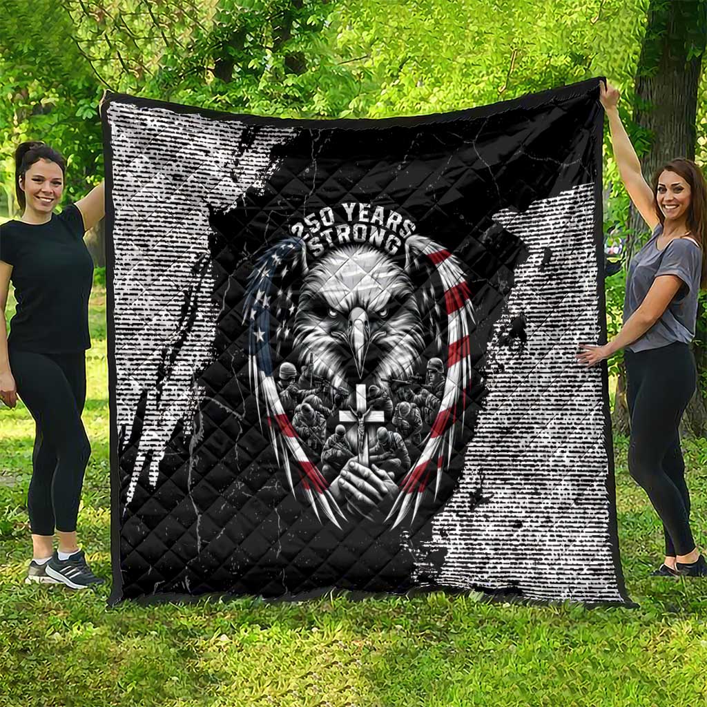 USA 250 Years Strong Quilt 4th Of July 2026 Semiquincentennial - Wonder Print Shop