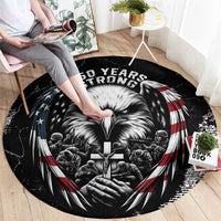 USA 250 Years Strong Round Carpet 4th Of July 2026 Semiquincentennial - Wonder Print Shop