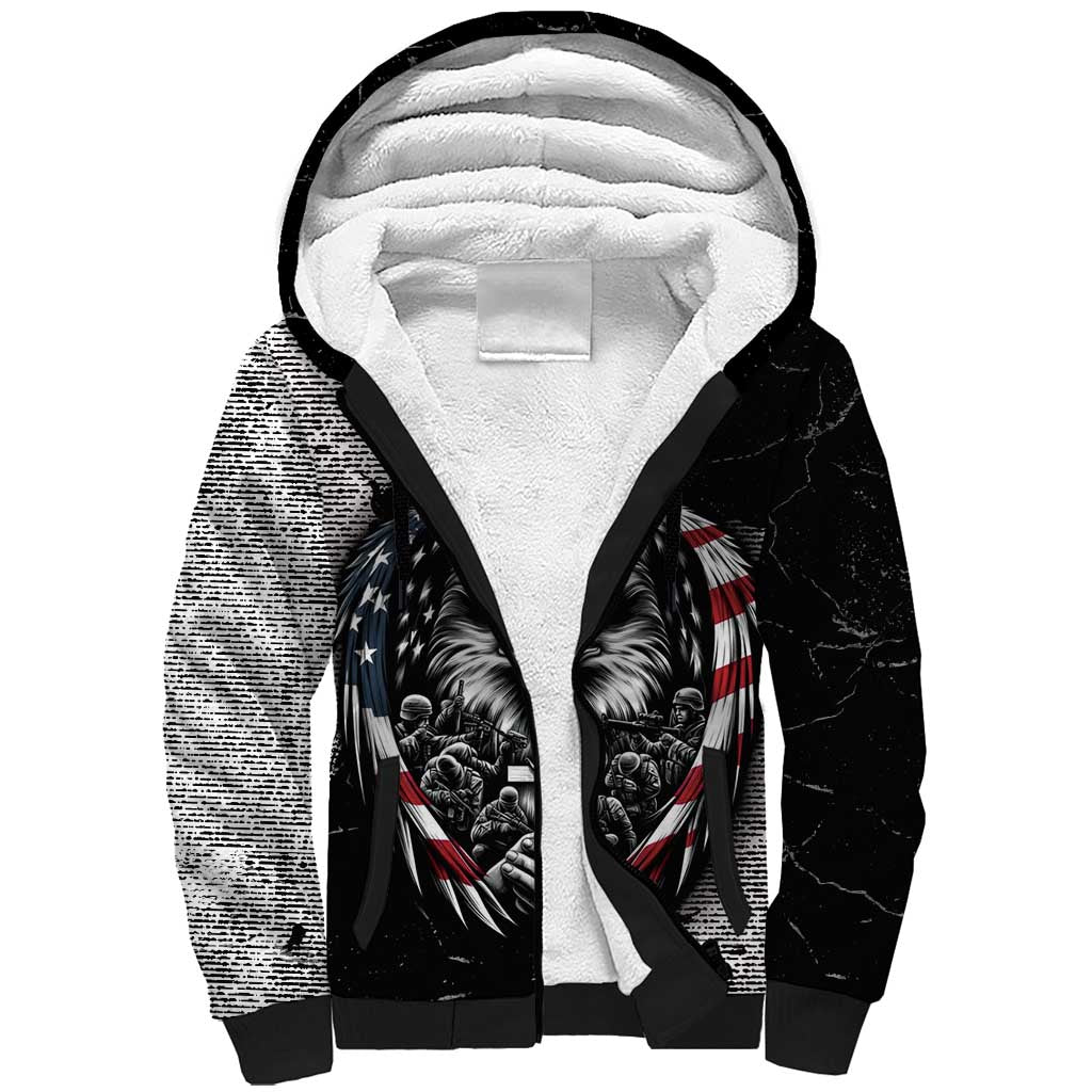Personalized USA 250 Years Strong Sherpa Hoodie 4th Of July 2026 Semiquincentennial - Wonder Print Shop